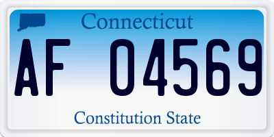 CT license plate AF04569