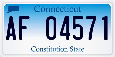 CT license plate AF04571