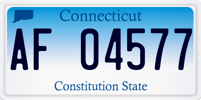 CT license plate AF04577