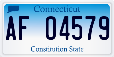 CT license plate AF04579