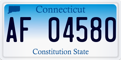 CT license plate AF04580