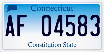 CT license plate AF04583