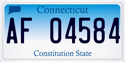 CT license plate AF04584