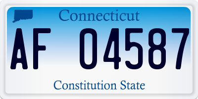 CT license plate AF04587