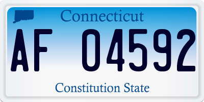 CT license plate AF04592