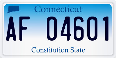 CT license plate AF04601