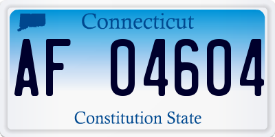 CT license plate AF04604