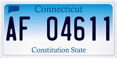 CT license plate AF04611