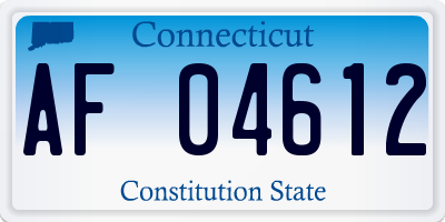 CT license plate AF04612