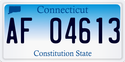 CT license plate AF04613