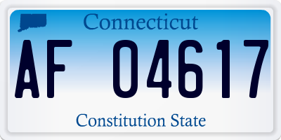 CT license plate AF04617