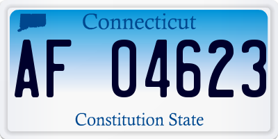 CT license plate AF04623