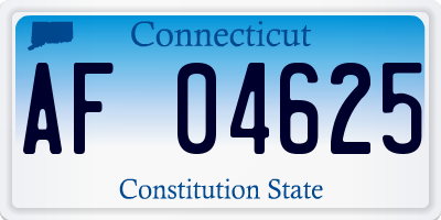 CT license plate AF04625