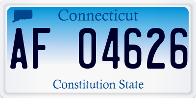 CT license plate AF04626