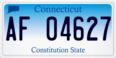 CT license plate AF04627