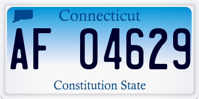 CT license plate AF04629