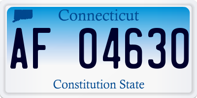 CT license plate AF04630