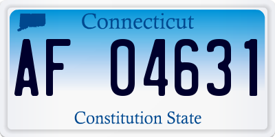 CT license plate AF04631