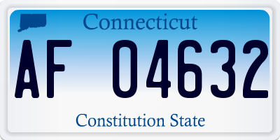 CT license plate AF04632