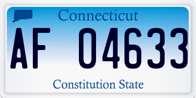 CT license plate AF04633