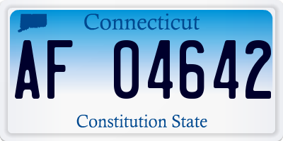 CT license plate AF04642