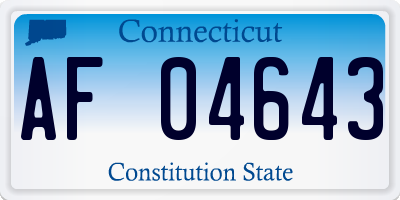 CT license plate AF04643