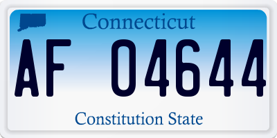 CT license plate AF04644