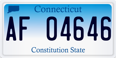 CT license plate AF04646