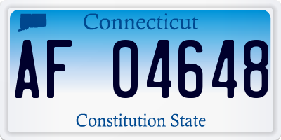 CT license plate AF04648