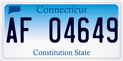 CT license plate AF04649