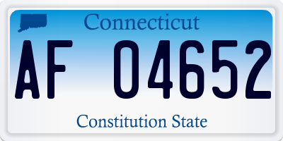 CT license plate AF04652