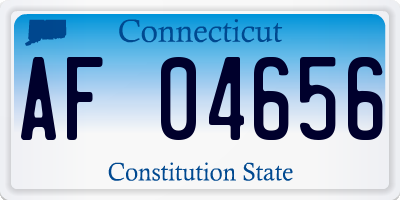 CT license plate AF04656
