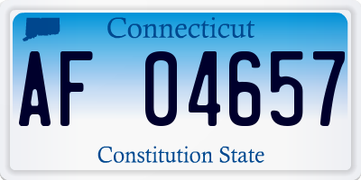 CT license plate AF04657