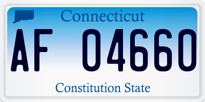 CT license plate AF04660
