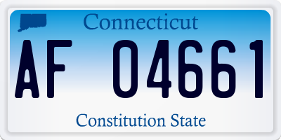 CT license plate AF04661