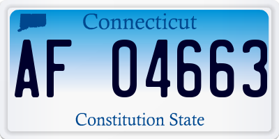 CT license plate AF04663