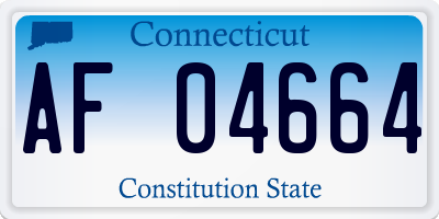 CT license plate AF04664