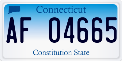 CT license plate AF04665