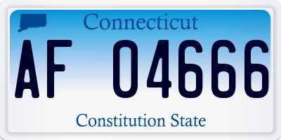CT license plate AF04666