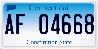 CT license plate AF04668