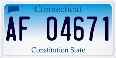CT license plate AF04671