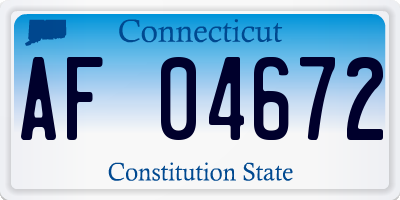 CT license plate AF04672