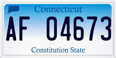 CT license plate AF04673