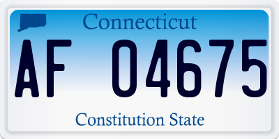 CT license plate AF04675