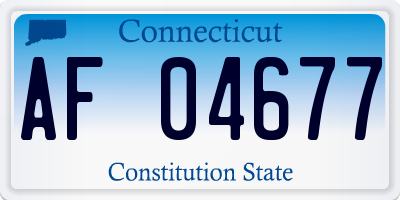 CT license plate AF04677