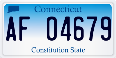 CT license plate AF04679