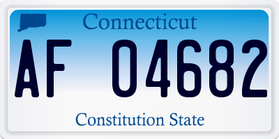 CT license plate AF04682