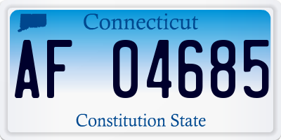 CT license plate AF04685