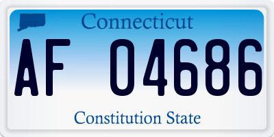 CT license plate AF04686