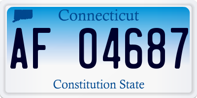 CT license plate AF04687